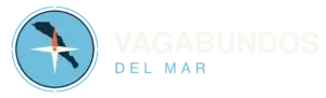 Logo for Vagabundos del Mar, featuring a compass rose over a map of Baja California, with the text 'VAGABUNDOS DEL MAR EST 1966'.